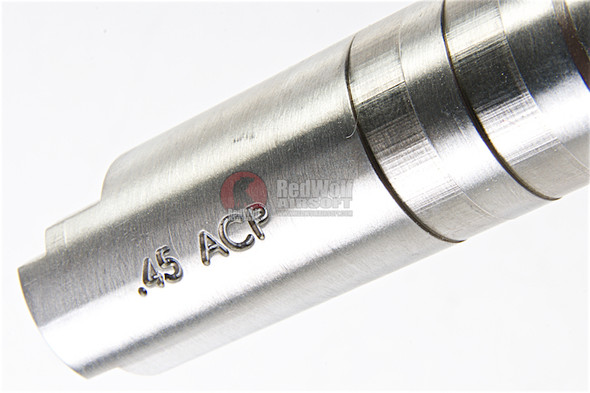 COWCOW Technology Tornado Stainless Steel Threaded Outer Barrel for Tokyo Marui Hi-Capa 5.1 GBB Series (.45 marking) - Silver