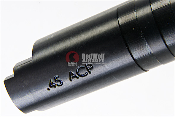 COWCOW Technology Tornado Stainless Steel Threaded Outer Barrel for Tokyo Marui Hi-Capa 5.1 GBB Series (.45 marking) - Black