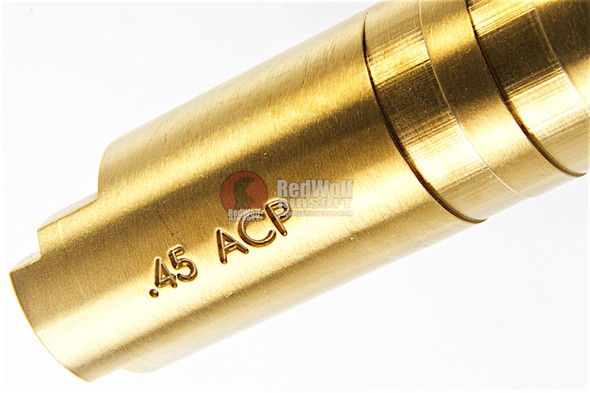 COWCOW Technology Stainless Steel Threaded Outer Barrel for Tokyo Marui Hi-Capa 4.3 GBB Series (.45 marking) - Gold