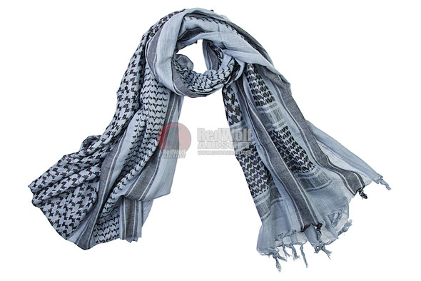 SilverBack Cotton Arab Shemagh Scarf XXL (Blue Grey & Black)