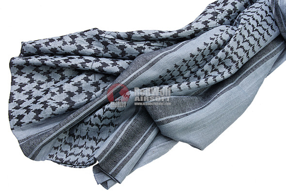 SilverBack Cotton Arab Shemagh Scarf XXL (Blue Grey & Black)