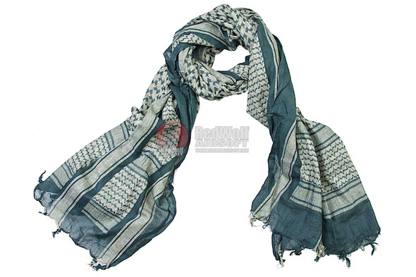 SilverBack Cotton Arab Shemagh Scarf XXL (Foliage green & Tan)