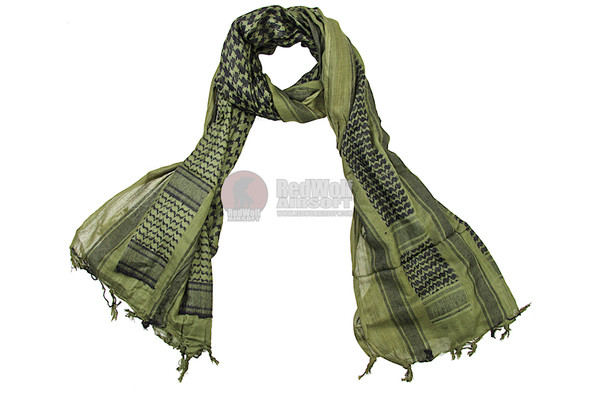 SilverBack Cotton Arab Shemagh Scarf XXL (Green & Black)