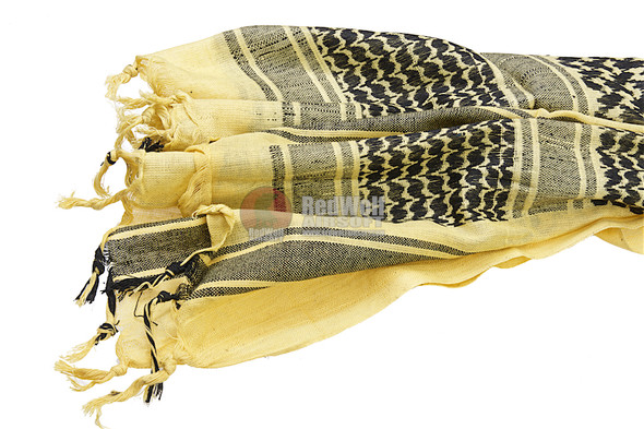 SilverBack Cotton Arab Shemagh Scarf XXL (Sand & Black)