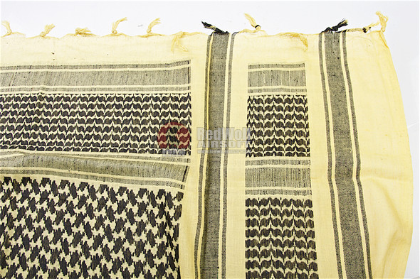 SilverBack Cotton Arab Shemagh Scarf XXL (Sand & Black)