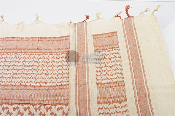 SilverBack Cotton Arab Shemagh Scarf XXL (Tan & Maroon Red)