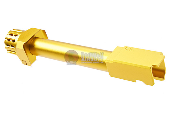 COWCOW Technology Fast Lock Compensator & Barrel Set for Tokyo Marui G Series GBB Pistol - Gold