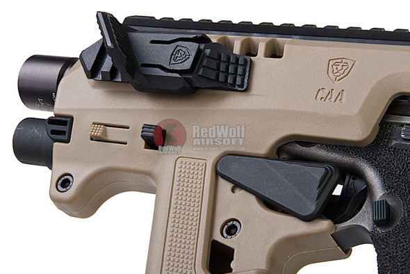 CAA Airsoft Division MICRO RONI G5 Pistol - Carbine Conversion for Glock Series - DE