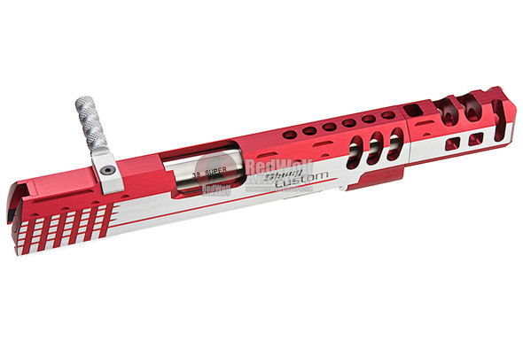 Gunsmith Bros CNC Aluminum Shuey Custom Open Tokyo Marui Hi Capa 5.1 GBB - Red 2 Tone