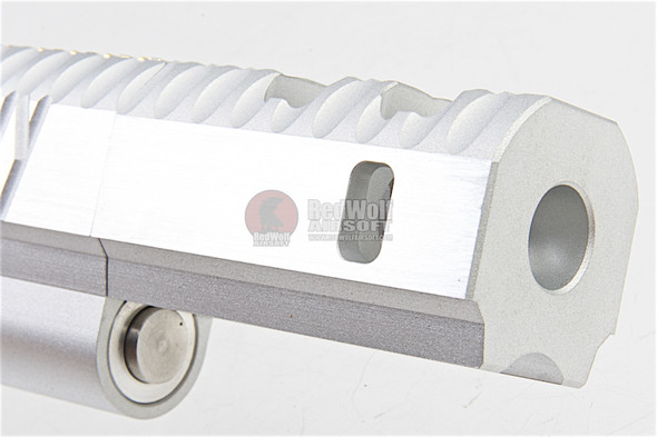 Gunsmith Bros CNC Aluminum IMM Curve Top Rhombus Open Slide Set for Tokyo Hi-Capa Series - Silver