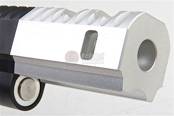 Gunsmith Bros CNC Aluminum IMM Curve Top Rhombus Open Slide Set for Tokyo Hi-Capa Series - Black