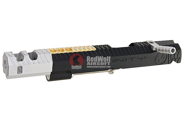 Gunsmith Bros CNC Aluminum IMM Big Rhombus Open Slide Set for Tokyo Hi-Capa Series - Black