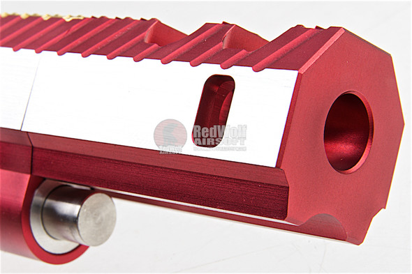 Gunsmith Bros CNC Aluminum IMM Rhombus Outline Open Slide Set for Tokyo Hi-Capa Series - 2 Tone Red