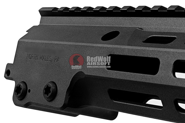 Z-Parts MK16 Rail (Aluminum, 9.3 inch with Barrel Nut) for Tokyo Marui MWS GBBR Airsoft - Black