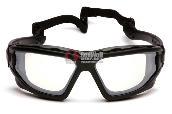 Pyramex I-Force Slim Safety Goggle Indoor/Outdoor Mirror Dual Anti-Fog Lens with Black Temples/Strap