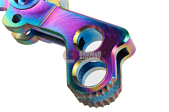 Dynamic Precision Tokyo Marui Hi Capa GBB Airsoft Match Grade Hammer (Stainless Steel, Type C) - Rainbow