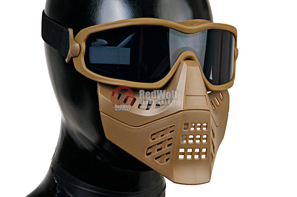 TMC Impact-Rated Goggle w/ Airsoft Mask (Coyote Brown)
