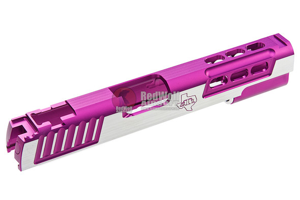 Gunsmith Bros CNC Aluminum STI DVC STD Single Slide for Tokyo Marui Hi-Capa GBB Series - Purple 2 Tone