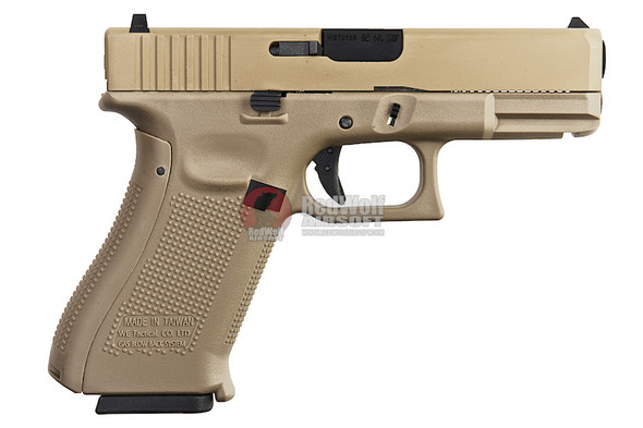 WE Model 19X Gen 5 Green Gas Airsoft Pistol - Tan