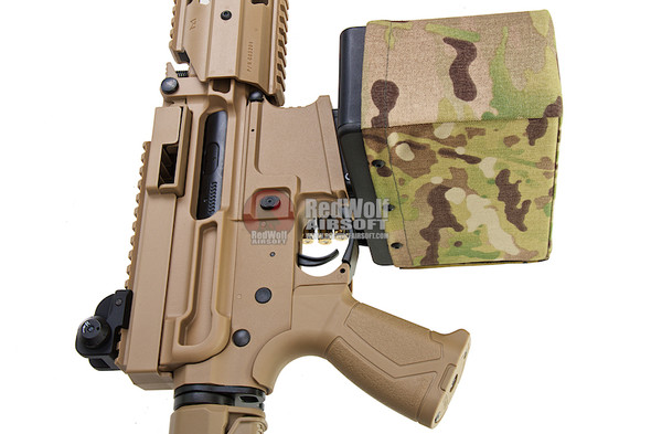 G&G CM16 LMG (Combat Machine) AEG Airsoft Rifle - Desert TAN