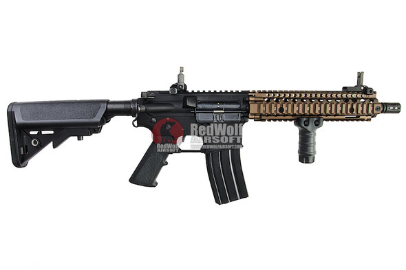 G&P Daniel Defense MK18 Mod I Airsoft M4 Rifle - Sand on Black