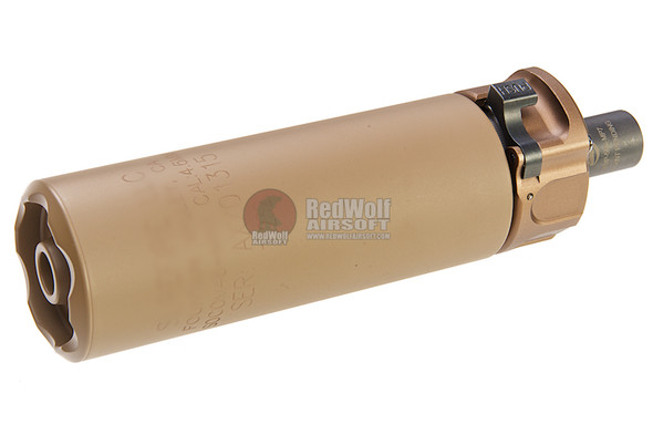 RGW Tokyo Marui MP7 GBB SF SOCOM46 Mini Dummy Silencer (12mm CCW) - DE