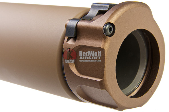 RGW Tokyo Marui MP7 GBB SF SOCOM46 Mini Dummy Silencer (12mm CCW) - DE