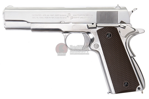 Cybergun Colt 1911 GBB Airsoft Pistol - Silver (by WE)