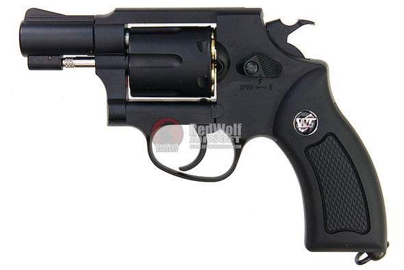WinGun Airsoft Revolver CO2 733 (2 inch, Black Grip, 6mm Version) - Black