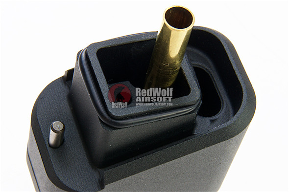 RA Tech CNC Aluminum Magazine Gas Chamber Extension for WE / Tokyo Marui G Series GBB Pistol - Black
