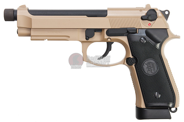 KJ Works M9A1 Full Metal CO2 GBB Airsoft Pistol  (Threaded Barrel Version) - TAN