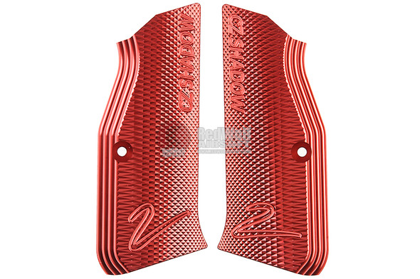 KJ Works Shadow 2 Aluminum Grip Panel (Shadow 1 Compatible) - Red
