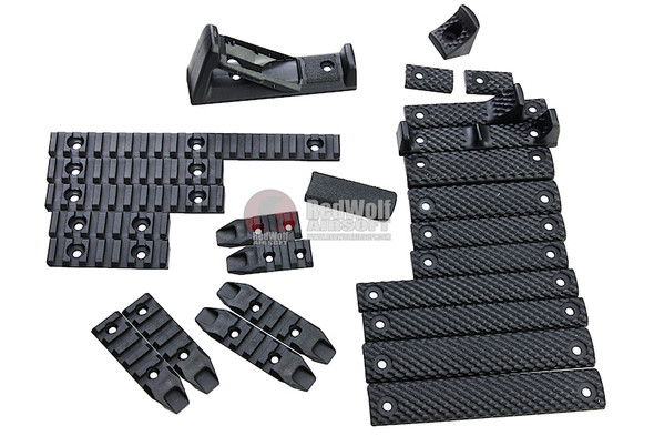 G&P M-lok / Keyomd Rail Cover Set - Black