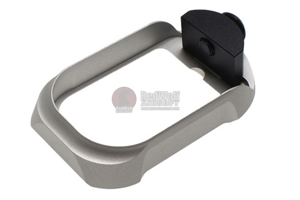 COWCOW Technology Aluminum CNC G19 Tactical Magwell for Tokyo Marui Model 19 & Umarex/VFC G19 GBBP-Silver