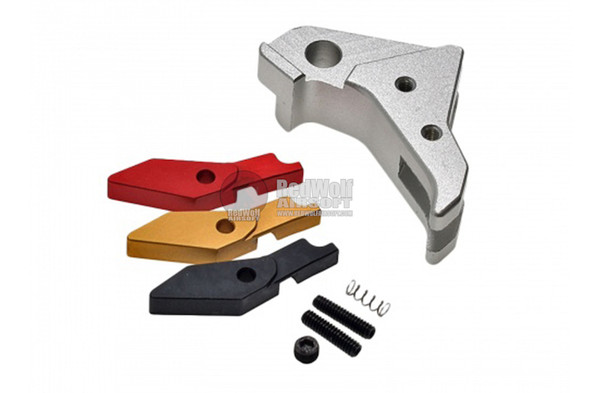 COWCOW Technology Aluminum CNC Tactical G Trigger for all Tokyo Marui G-Series GBB Pistol - Silver
