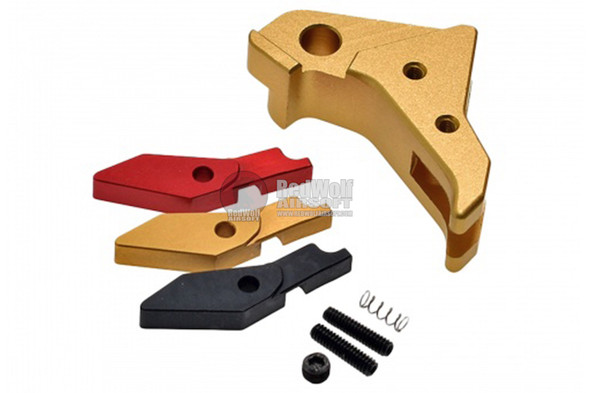 COWCOW Technology Aluminum CNC Tactical G Trigger for all Tokyo Marui G-Series GBB Pistol - Gold