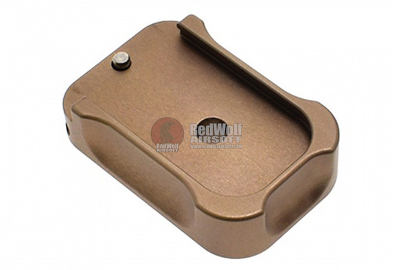 COWCOW Technology Aluminum CNC Tactical G Magbase for Tokyo Marui G-Series GBB Pistol - FDE