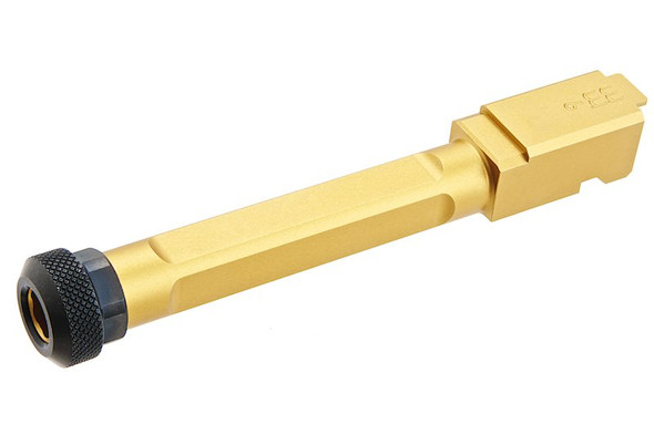 G&P Tokyo Marui G17 GBB Airsoft Threaded Outer Barrel - Gold