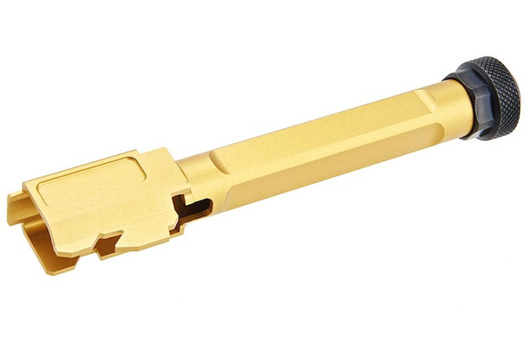 G&P Tokyo Marui G17 GBB Airsoft Threaded Outer Barrel - Gold