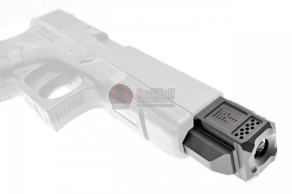 JDG WAR A10 Compensator 14mm CCW for Airsoft G Series Gen3 GBB ( Licensed by WAR ) ( Black )