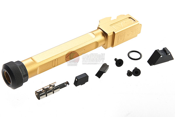 EMG SAI Tier One Slide Kit w/ RMR Cut (by G&P) - Gold Barrel for Tokyo Marui G17 GBB Pistol