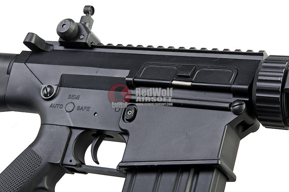 A&K SR25 Airsoft AEG Airsoft Rifle (Fixed Stock) - Black