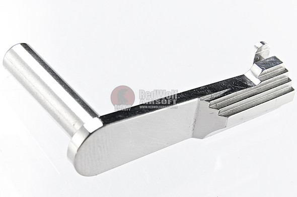 Airsoft Masterpiece Hi Capa Slide Stop (CNC Steel, Type 2) - Silver