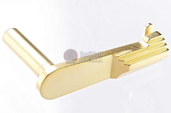 Airsoft Masterpiece Tokyo Marui Hi Capa 5.1 GBB Airsoft Slide Stop (CNC Steel, Type 2) - Gold