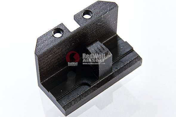 Airsoft Masterpiece 1911 Rear Sight Plate (Steel) with Fiber Optic (Hi Capa Compatible)