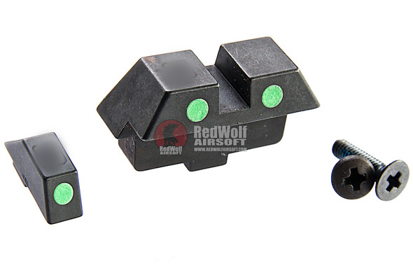 Guarder TokyoMarui G17 GBB Airsoft Steel Night Sight - Green