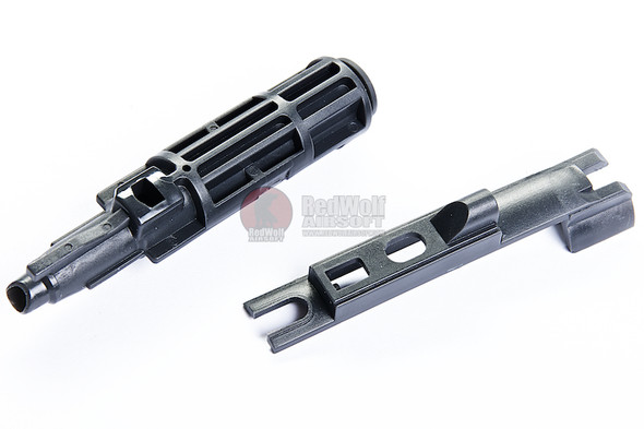G&P Tokyo Marui MWS GBBR Airsoft Drop in Complete Nozzle Set (Reinforced) - Gun Metal Gray