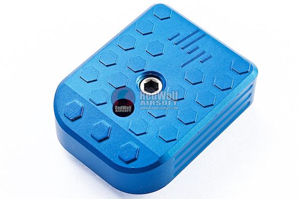 JL Progression Tokyo Marui Hi Capa GBB Series Magazine Base Pad (MagShoe) - Blue, Aluminum