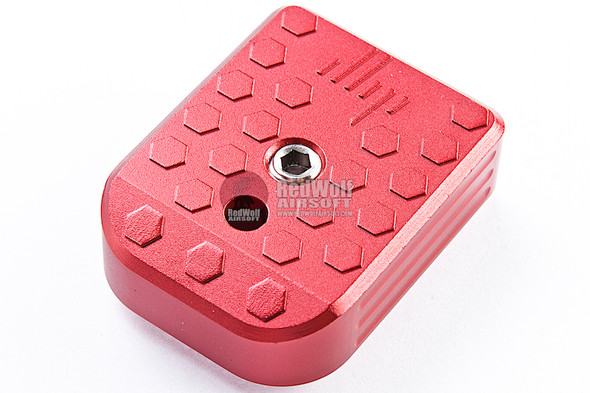 JL Progression Tokyo Marui Hi Capa GBB Series Magazine Base Pad (MagShoe) - Red, Aluminum