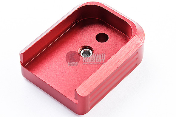 JL Progression Tokyo Marui Hi Capa GBB Series Magazine Base Pad (MagShoe) - Red, Aluminum